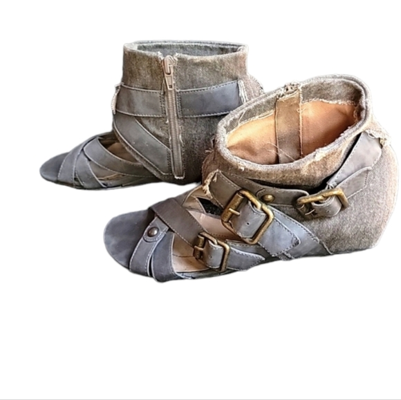 COPY - 👡Blowfish Distressed Denim  Wedges - Picture 2 of 7